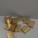 UNIQOOO 12 Pack Gold Birch Wood Stands /1.2mm Slot for Cardstock, Wedding Table Numbers Holders, Photo Holder, Photo Display Stand for Event Decor, Retail Shop, Cafe Restaurant Menu, Business Card, Name Tag