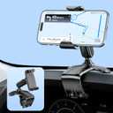 Multifunctional Car Dashboard Mobile Phone Holder, 360 Degree Rotation Universal Dash Clip Cellphone Mount for 4-7 inch Smartphones (Black) (Black)