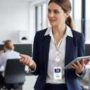 AFRITEE 2025 Christmas Lanyards with ID Holder - Cute Santa Claus Gingerbread Man Detachable Lanyard to Hang ID Card and Keys