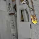 Offset Position Keyed Sliding Patio Door Handleset with Mortise Lock, 45 Keyway, 3-15/16" H.C., Fits 1-3/8" to 2" Thick Doors, Non-Handed, White Diecast
