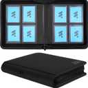 Top Loader Binder, Holds 128 Top Loaders,4 Pocket Top Loader Binders for 3" x 4" Rigid Cards,Card Album Folder for Hard Plastic Top Loaders