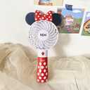 Kbinter Cute Personal Mini Fan, Handheld & Portable USB Rechargeable 1 Speed USB Fans with Colorful LED Light Adjustable, for Indoor Or Outdoor Activities, Cute Mouse