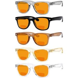 Eyekepper Multipack Orange tinted Blue Light Blocking Reading Glasses for Women Men Readers Computer Eyeglasses,5 pack Eyekepper Multipack Orange tinted Blue Light Blocking Reading Glasses for Women Men Readers Computer Eyeglasses,5 pack