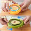 2 x Silicon Avocado, Saver And Tomato, Holder - Set Of 4 Reusable Storage Containers For Fridge - Fresh Pods Food Storage For Garlic, Onions, Lemons,orange