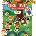 Stick4Ever Jelly Sticker Book - for Kids - Waterproof, Easy to Clean Reusable Sticker Book for Toddlers- Reusable Road Trip Activities for Kids - Stocking Stuffers for Toddlers (Park)
