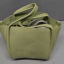 PU Leather Tote Bag Slouchy Handbag with Zipper Stylish for Women's