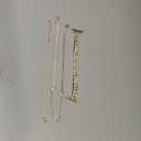 Slim Gold Band and 3Pcs Bracelet Set for Women Feminine Elegant Compatible with Apple Watch 42mm(S3/2/1)/44/45/46/49mm Adjustable Metal Dressy Strap for iWatch Series 11/10/9/8/7/6/5/4/SE/Ultra 3/2/1