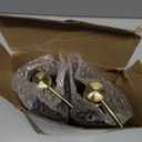 Vine Creations Amber Glass Soap Dispenser, 2 Pack Kitchen Soap Dispenser Set with Stainless Steel Pump, 16 oz Dish Soap and Hand Soap Dispensers for Bathroom with Waterproof Labels and Protective Pads (Amber Bottle / Brushed Brass Pump)