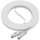 Cat 6 Ethernet Cable, Flat 15 Feet LAN, UTP Cat 6, RJ45, Network Cord, Patch, Internet Cable - 15 ft - White