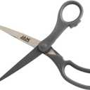JAM PAPER Multi-Purpose Precision Scissors - 8 Inch - Grey - Ergonomic Handle & Stainless Steel Blades - Sold Individually
