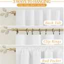 RYB HOME 3 in 1 Soundproof - Blackout - Insulation Linen Curtains, Noise Blocker Energy Saving Curtains for Bedroom Living Room Door Drapes Studio Home Office, White, W52 x L108 in, 2 Panels
