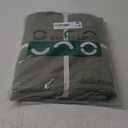 JELLYMONI Cotton Duvet Cover Queen Size - Green Comforter Cover with Button 100% Washed Cotton 3PCS Breathable Soft Solid Bedding Set Duvet Cover 9090in & 2 Pillowcases (NO Comforter)