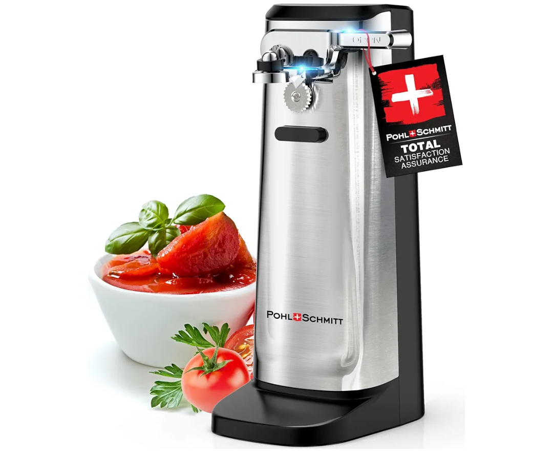 POHL SCHMITT Electric Can Opener with Knife Sharpener and Bottle Opener
