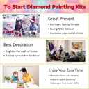 YALKIN Diamond Painting Kits for Adults, Family Diamond Art(31.5x11.8inches) Full Drill Crystal Rhinestone Embroidery Pictures, Wall Decor Stress and Anxiety Relief, Family Diamond Painting