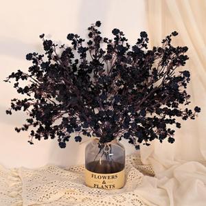 Yastouay Black Artificial Flowers 10 Pcs Fake Flowers Babys Breath Flowers Artificial Bulk, Silk Faux Flowers Stems Decor for Party Wedding Bouquets DIY Home Garden Decor