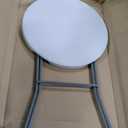 Flash Furniture Elon 32' Round Folding Bar Height Table for Parties and Commercial Events, Indoor/Outdoor Plastic Tall Round Table, White