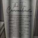 The Ten Commandments Rustic Bible Verse Framed Wall Art, 16''×24'' Narrow Holy Religious Christian Saying Sign for God Jesus Christ Prayer, Vintage Positive Inspirational Catholic Scripture Decor