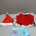 Haysandy 4 Pcs Sexy Christmas Santa Lingerie Costume Women Girls Claus Costume Dress Hat for Xmas Outfits (Small, Red)