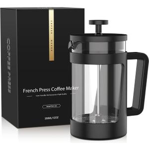 RAINBEAN Small French Press 12 Oz, Mini French Press Coffee Maker 1 Cup, Single Serve Coffee Press, Coffee Brewer With 3 Level Filtration, Perfect for Tea Lovers