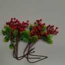 Felice Arts 6 Pack Artificial Black Berry Stems Fake Holly Berries Halloween Picks for Xmas Tree Ornaments DIY Wreath Vase Holiday Home Decor