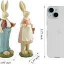 Easter Bunnies Hand Painted with Easter Rabbits Home Decoration 6.1 Inch