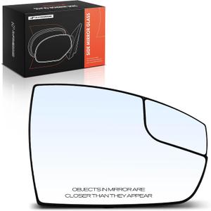 A-Premium Right Passenger Side Non-Heated Mirror Glass with Backing Plate, Medium