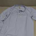 Hardaddy Men's Henley Button Up Shirts Long Sleeve Pleated Front Letter Print Casual Tee, M