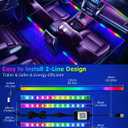 DUOFU365 Car Led Light Interior, RGB Dreamcolor Inside Light Music Sync, Under Dash Footwell Automotive Strip Light, 12V Acrylic Strip Light for Vehicle, Truck,Jeep, SUV with Car Charger(1set)