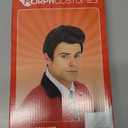 fun shack 50's Men's Black Wig with Sideburns, 1950s Costume Wig for Men, Retro Black Wig for Boys, One Size