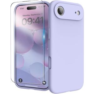 for iPhone Air Case, Liquid Silicone Cover with Camera Protection Anti-Scratch Soft Microfiber Lining Shockproof Protective Phone Case for iPhone Air 6.5", Lilac
