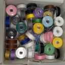 DOUBLELIN MPM-40S2 Prewound Bobbins, Size M, 13 Colors, 75 pcs | 13-color Size M plastic-sided, 40S/2 #60/34WT thread for color-match quilting; Compatible with Handi Quilter, Gammill, APQS