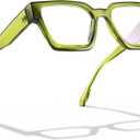 livho Oversized Eyewear Frame for Woman and Men - Rectangle Fashion Glasses for Computer, Chic Preppy Frame