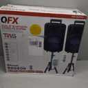 QFX PBX-800TWS 8-Inch TWS Bluetooth Stereo PA System with 2 8" Speakers, 2 Microphones, 2 Stands, and a Remote Control