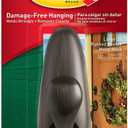 Command Outdoor Forever Classic Metal Hook 891XJ, Large, Oil Rubbed Bronze, 2-Hook with Foam Strips
