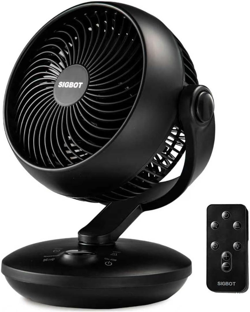 Fan for Bedroom with Remote,28dB Touch Control, Ultra Quiet Desk Fan, 9-Hour Timer, 70ft Powerful Airflow, 10-Inch High-Velocity Air Circulator Fan,8-Speed Oscillating Table Fan for Home, Dorm,Office