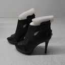 Bplangat Open Toe Booties for Women Black High Stiletto Heels Open Toe Sexy Ankle Boot Fashion Heeled Sandals with Back Zipper, US Size 6