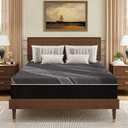 Queen Mattress 12 Inch Charcoal Memory Foam in a Box, CertiPUR-US Certified, Fiberglass Free, Gel Double Mattress, Made in The USA of US Foam, 80" × 60" × 12", Medium