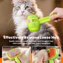 4-in-1 Cat Steam Brush, 2025 Upgraded Pet Steam Brush for Indoor Cats Dogs Spray Hair Removal Comb, 2 Spray Self-Cleaning Dog Brushes for Shedding,Massage,Cleaning Grooming (Green)