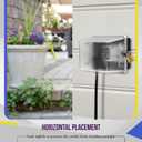 ENERLITES Extra-Duty Weatherproof Enclosure, Outdoor Outlet Cover, Outdoor Decorator/GFCI Receptacles, Dual Installation, Horizontal or Vertical Use, 1-Gang 6.1 x 3.4 x 2.8, Clear Cover, IUC1HV-D