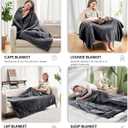 Electric Heated Blanket,Flannel & Sherpa Heated Throw Blanket 50"x60",Fast Heating Soft Fleece Blanket with 8 Heating Levels & 8H Auto Off - Grey