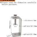 Stainless Steel C Clamps 3.2In for Mounting, Heavy Duty Metal U Clamp for Metal Working Small Desk Clamp with Stable Wide Jaw Opening & Protective Pads/I-Beam Design (2pcs)