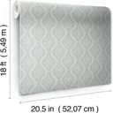 NuWallpaper Chris Loves Julia x Nova Mist Blue Peel and Stick Wallpaper, CJS6331