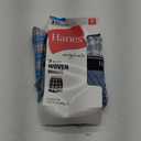 Hanes mens Originals Cotton Woven Boxers Pack, Moisture-wicking Underwear for Men, 3-pack (Small, Blue Plaids)