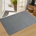Ultra Thin Door Mat Indoor, Non Slip Absorbent Resist Dirt for Entrance, Washable Front Door Rug Low Profile Inside Floor Mat Doormats for Entryway, 24" x 36", Light Grey