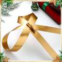 Daifunli 1 Pcs Large Christmas Metal Bow Tree Topper Ornaments with Clip Christmas Bow Decoration for Xmas Tree Topper Garland Wreath Indoor Outdoor Decor, 10 x 8 Inches(Classic,Gold)