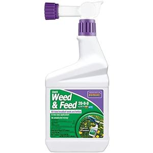 Bonide Liquid Weed & Feed 20-0-0, 32 oz Ready-to-Spray Weed Control and Fertilizer for Outdoor Lawn & Garden Use