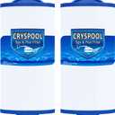 Cryspool 04060 Spa Filter Compatible with PMA-R3/268548 with Closed Handle, 4CH-935, PWW35L, FC-0170, X268554, X268535, 817-4035, 35 Sq. Ft Hot Tub Filter Cartridge, 2 Pack