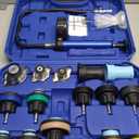 18PCS Coolant Pressure Tester Kit,Radiator Pump Pressure Tester Kit for Automotive Cooling System Water Tank Leakage Detection (Blue)