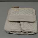 BAGSMART Travel Toiletry Bag, Large Capacity Cosmetic Bags for Women with Hanging Hook, Water-resistant for Toiletries Accessories Brushes Sponge, With Handle (Beige)