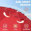 AMMSUN 6.5ft Portable Patio Beach Umbrella for Sand with tilt Air Vent Sun Shelter, UV 50+ Protection Outdoor Sunshade Umbrella with Carry Bag for Patio Garden Beach Pool Backyard Burgundy Red